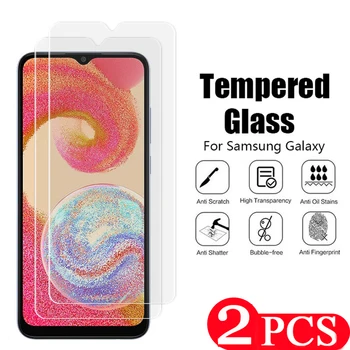2gab 9H screen protector For Samsung Galaxy A04 A04S A04E A14 A24 A34 Rūdīts stikls A12 A13 A22 A23 A31 A32 A33 Aizsardzības plēves