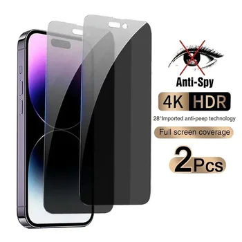 2gab Anti-Spiegu Glass Screen Protector For iPhone 11 12 13 14 15 Pro Max iPhone 12 13 Mini 14 6 7 8 Plus XR XS 13 14 Pro Stikla