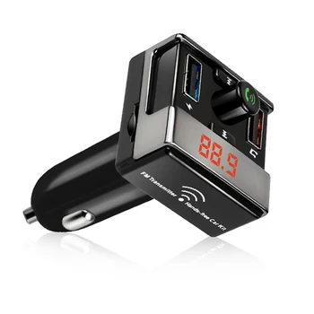 Automašīnas Bluetooth, FM Raidītājs Brīvroku Automašīnas Komplekts FM Radio Auto MP3 Atskaņotājs, U Diska TF 2 USB Automašīnas Lādētājs
