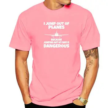 Es Izlēkt no Lidmašīnas Smieklīgi Izpletni lecot ar izpletni T Krekli Grafiskais Kokvilnas Streetwear Harajuku Lielgabarīta T-kreklu apdruka Vīriešu Apģērbs