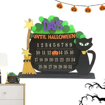 Halloween Atpakaļskaitīšanas Kalendārs Bērniem Adventes Kalendārs Ar Cat Sukas Atpakaļskaitīšanas Rotājumu Atpakaļskaitīšanas Helovīna Kalendāra Ornaments Par