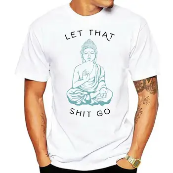 Pieņemsim, Ka Sht Iet Budhism T Krekls Melns balts Pelēks Jogas Budha T-krekls