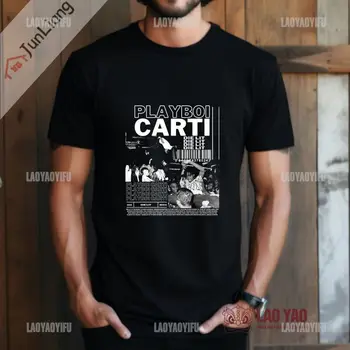 Reperis Playboi Carti Tour T-krekls 2023 Koncertu Fanu T-krekls Vīriešu Hip Hop Īsām Piedurknēm Lielgabarīta Harajuku Gothic T-krekls