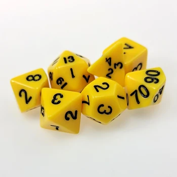 Roll Dice-Necaurspīdīgu Krāsas Polyhedral 7-Gabals RPG Kauliņu Komplekts D4 D6 D8 D10 D% D12 D20 uz Galda Lomu Spēles DND
