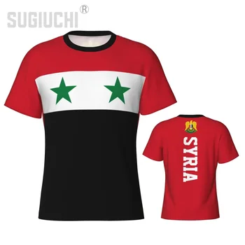 Saspringts Sporta T-krekls Sīrijas Karogu Sīrieši 3D Vīriešiem Sieviešu Lakrosa džersija Apģērbs Futbols Futbola Fani Dāvanu Tēvijas T krekls