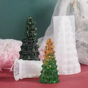 Ziemassvētku Rotājumi Pelējuma Non-Stick 3D Silikona rokām Darinātas Aromātiskas Sveces, Ziepes, Pelējuma DIY Ģipša Sveķu Rotājumu Mājas Apdare